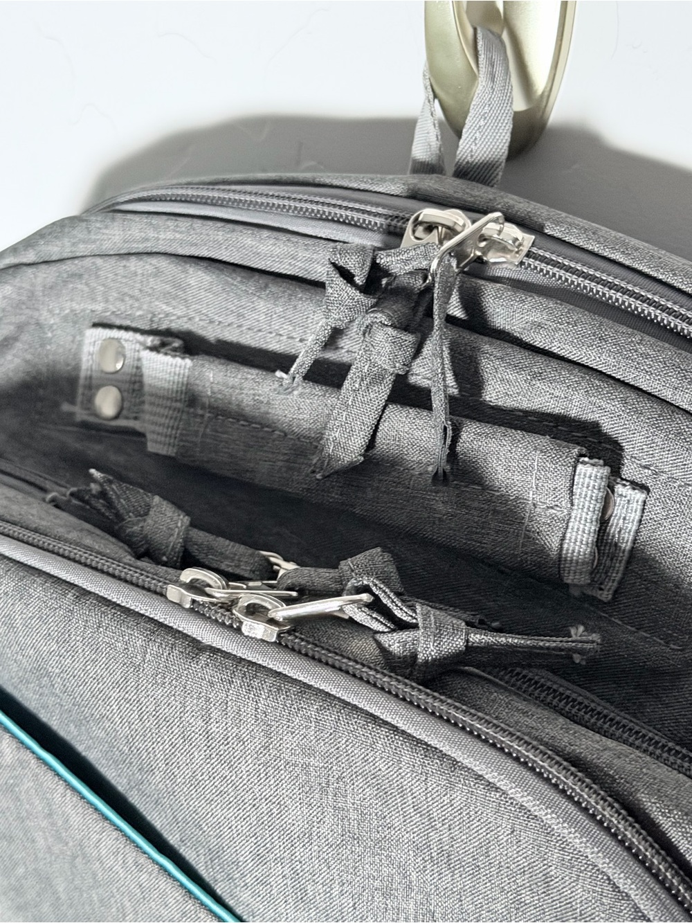 Kingslong 15.6 Laptop Bag - Classed Up Grey & Bright Blue - Picture 10 of 12